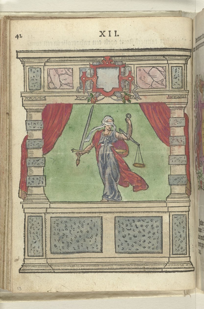 Jelenet az igazságszolgáltatás megszemélyesítésével (Justitia), 1578 alkotó: Antoni van Leest