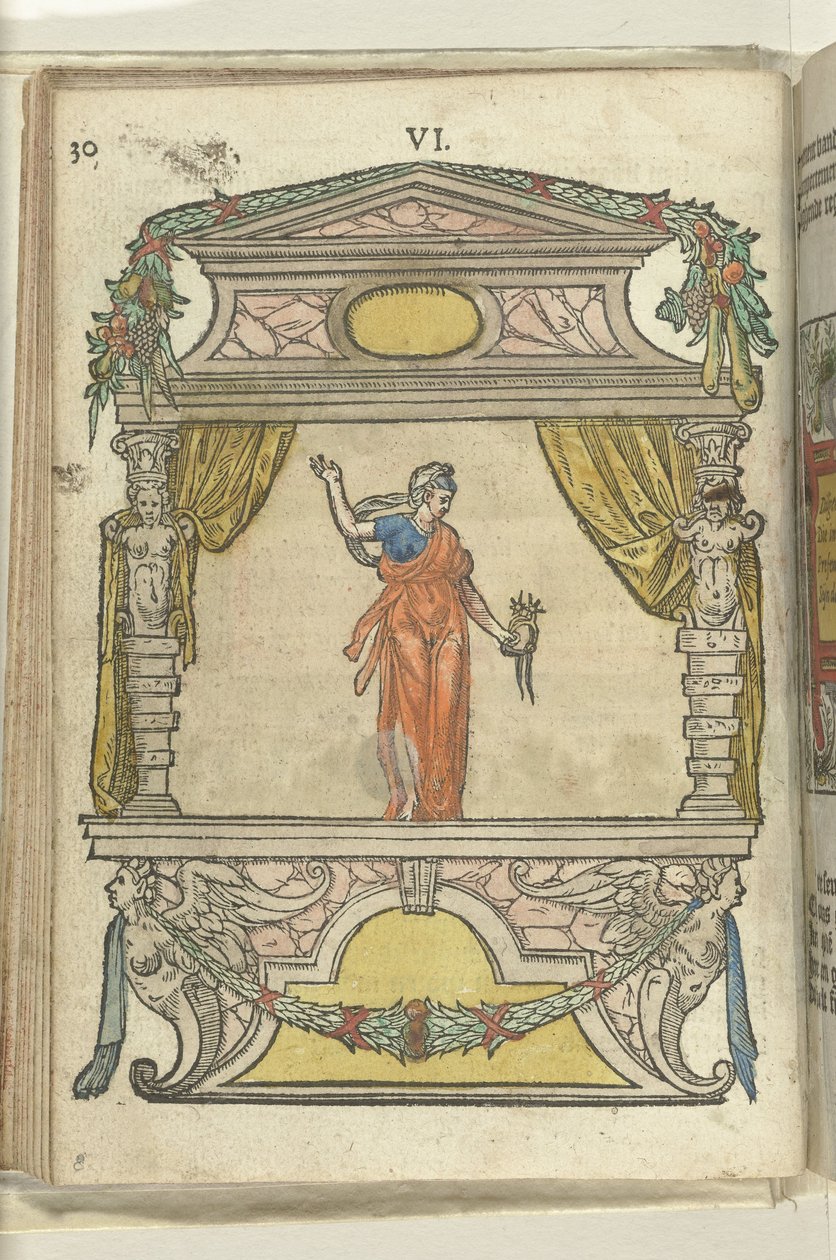 Színpad a Szorgalom megszemélyesítésével (Diligentia), 1578 alkotó: Antoni van Leest