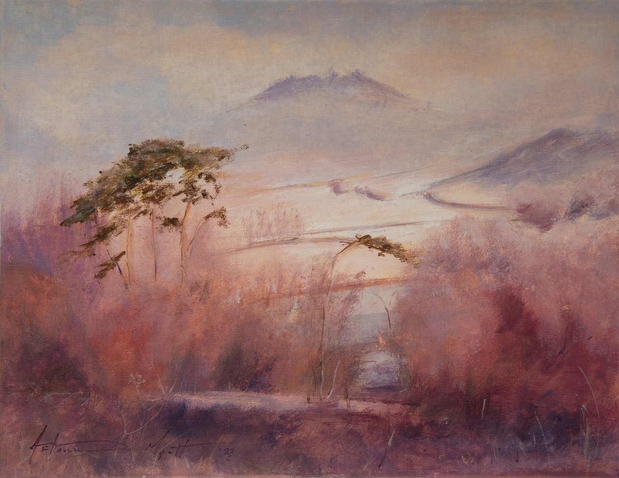 Frozen Valley, Somerset, 2023 (oil on canvas) alkotó: Antonia Myatt