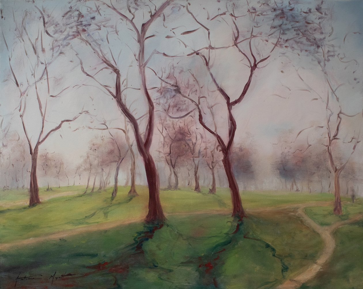 Hyde park, London, 2012 (olaj, vászon) alkotó: Antonia Myatt