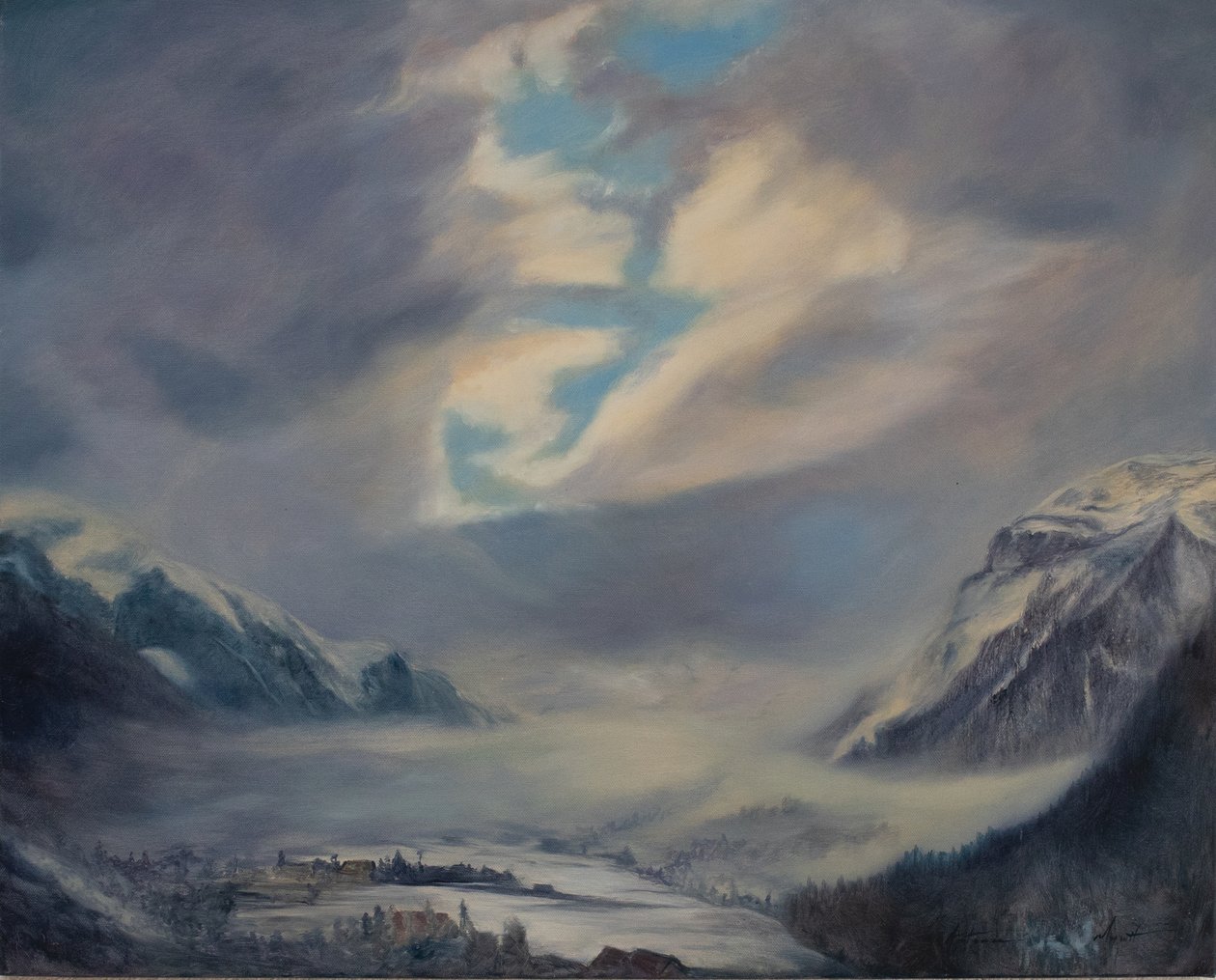 Svájc hegyei, 2011 (olaj, vászon) alkotó: Antonia Myatt