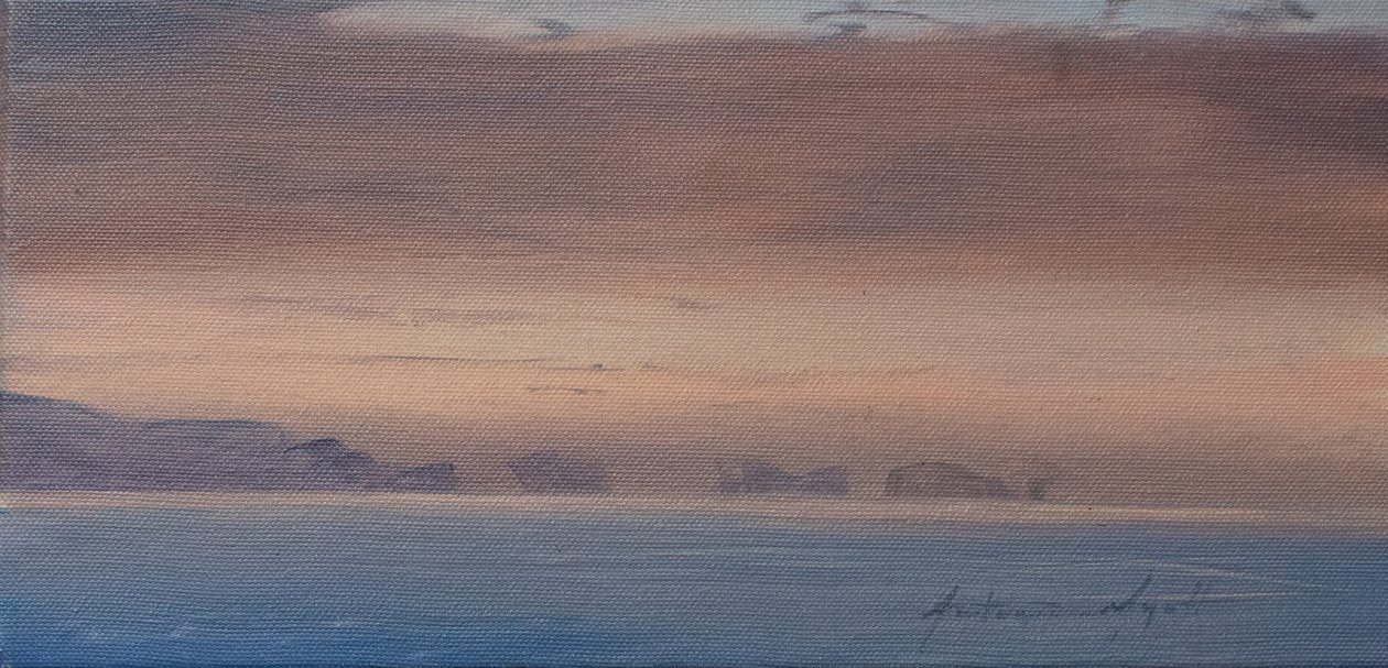 Seven Sisters, Lymington, 2019 (olaj, vászon) alkotó: Antonia Myatt