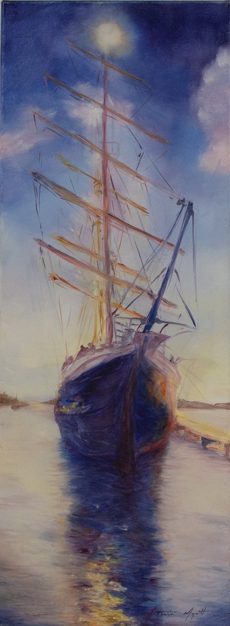 Tenacious in Antigua Bay, 2008 (olaj, vászon) alkotó: Antonia Myatt