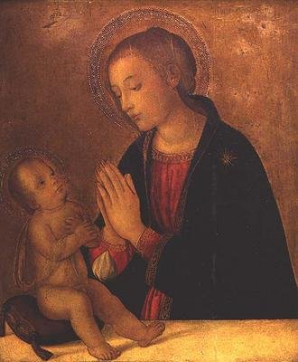 A gyermeket imádó Madonna alkotó: Antoniazzo (workshop of) Romano
