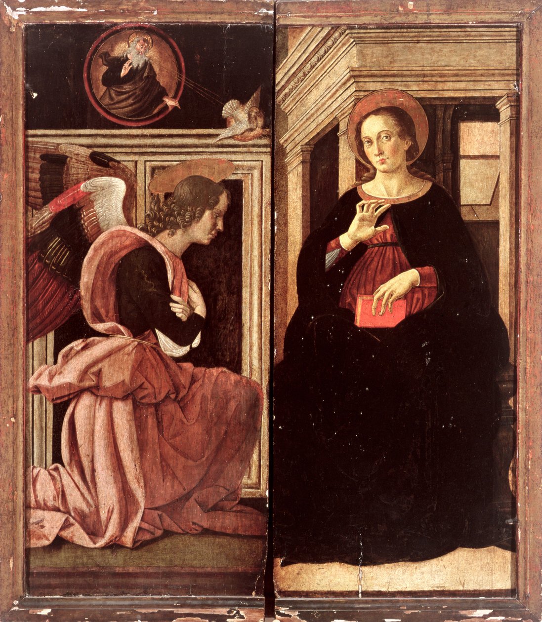 Angyali üdvözlet (tempera a panelen) alkotó: Antoniazzo Romano