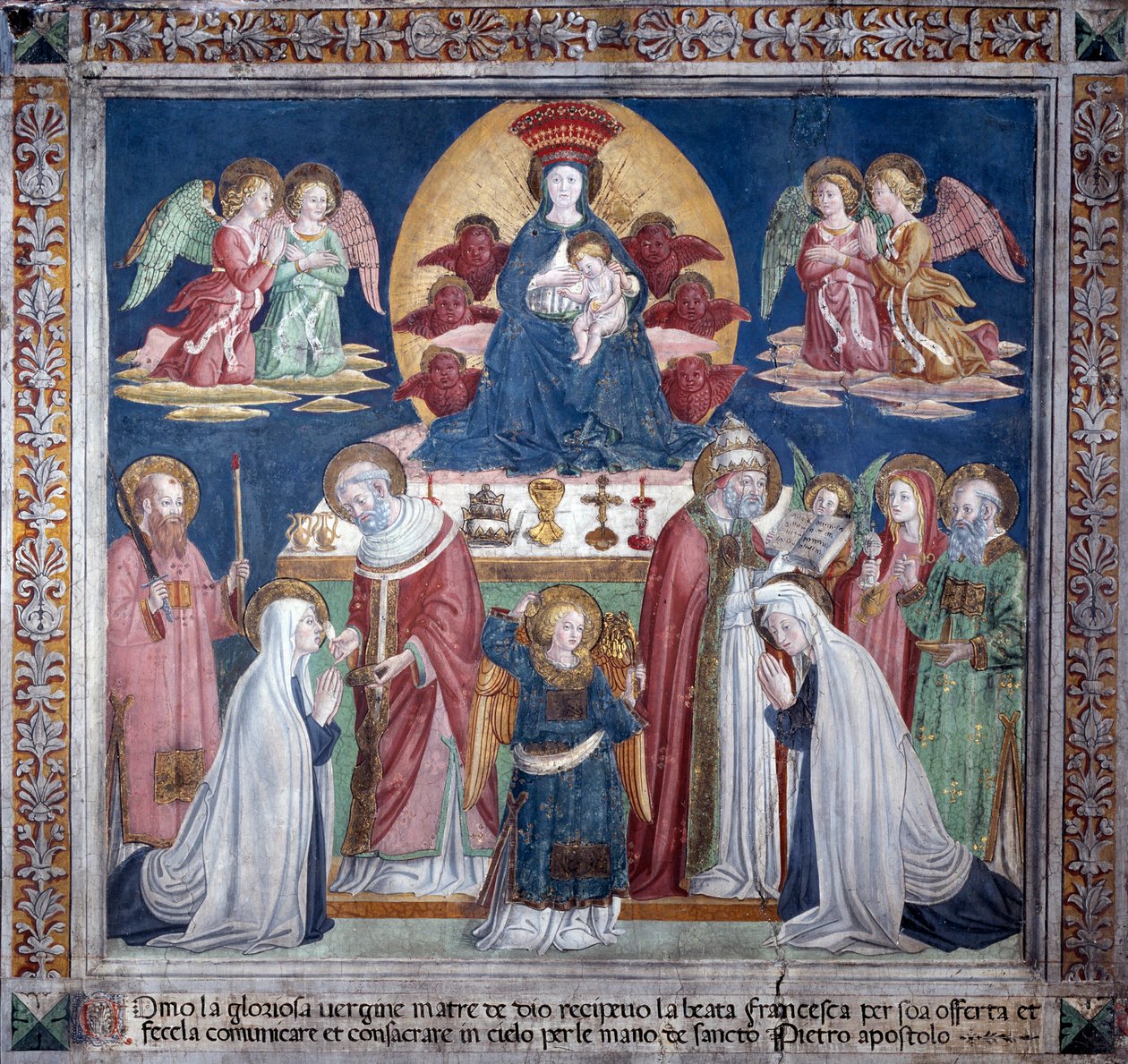 Szent Francesca Romana élete: Karácsony napján alkotó: Antoniazzo Romano