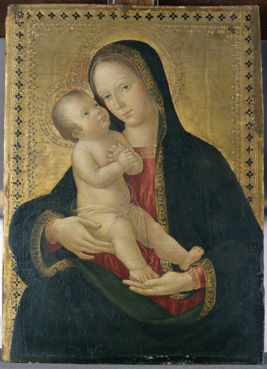Madonna és gyermeke, 1480-85 körül (tempera nyárfán) alkotó: Antoniazzo Romano