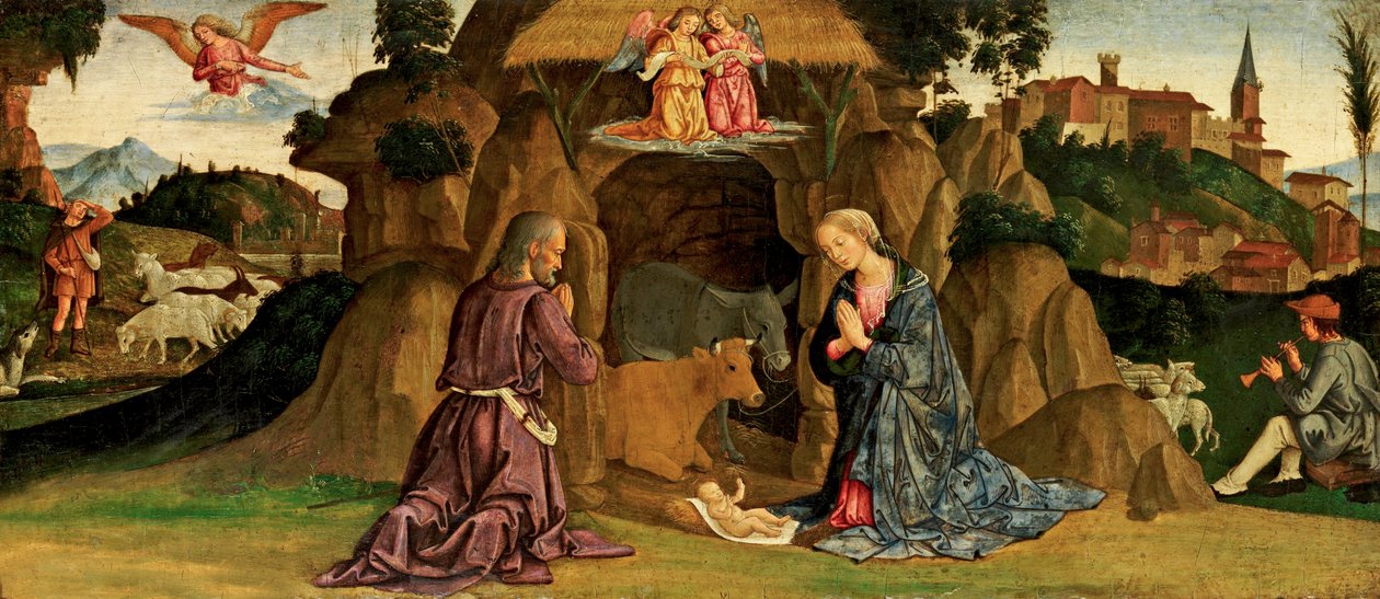 Születés, 1480-as évek (tempera fán) alkotó: Antoniazzo Romano