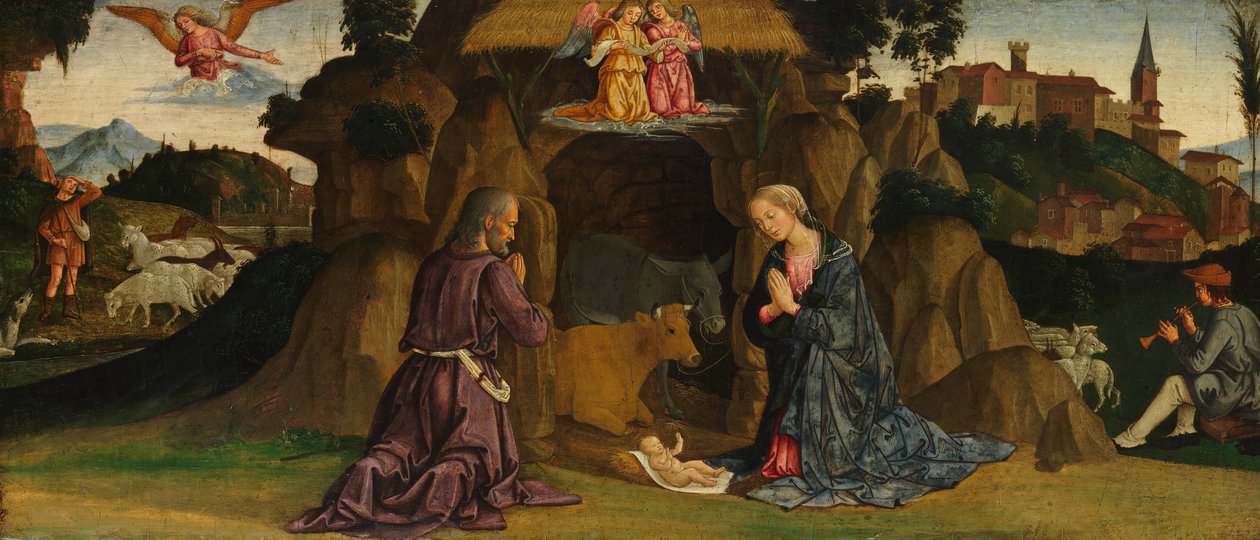 Születés, 1480-as évek. alkotó: Antoniazzo Romano