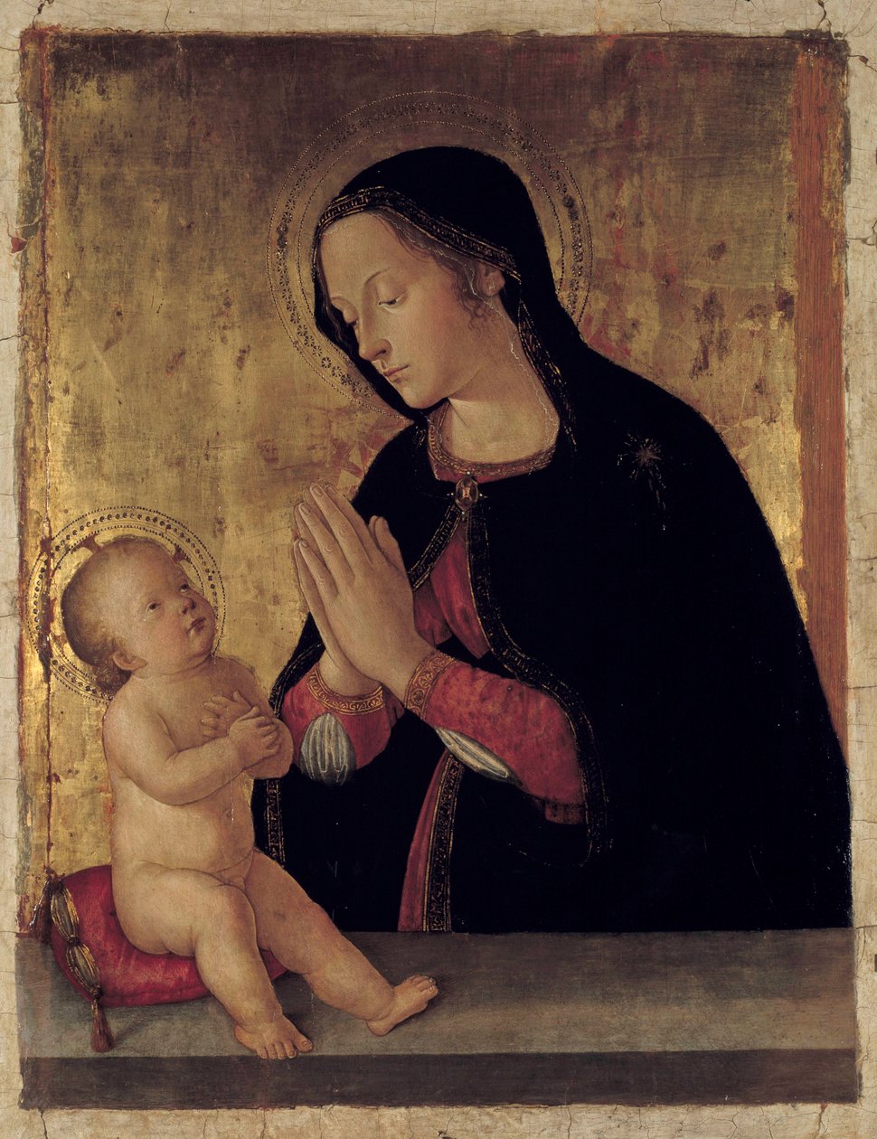 Antoniazzo Romano (1430-1508) A gyermeket imádó szűz oltárképe alkotó: Antoniazzo Romano
