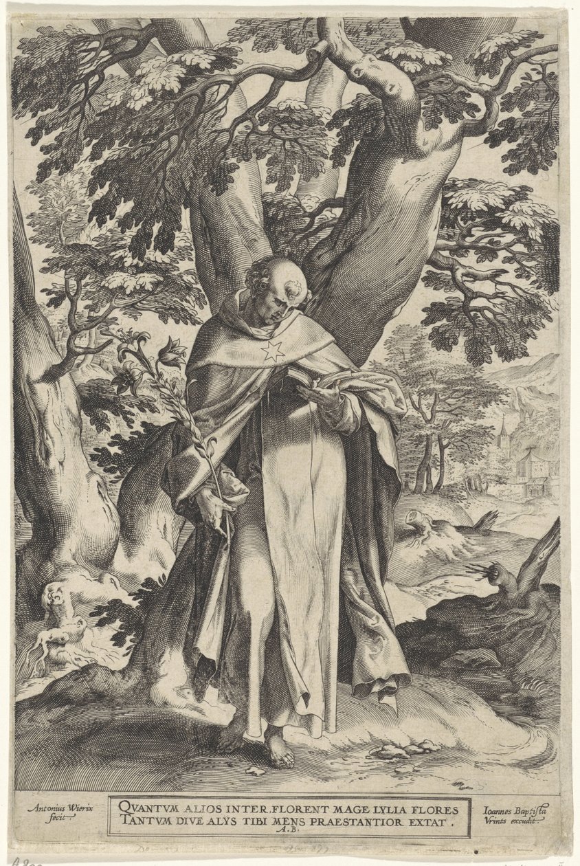 Táj Szent Domonkossal alkotó: Antonie Wierix (II)