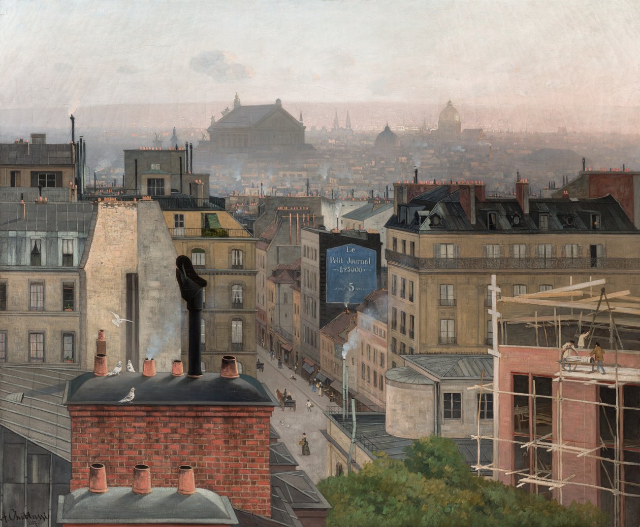 Párizs a Montmartre felől nézve, 1887 alkotó: Antonin Chittussi