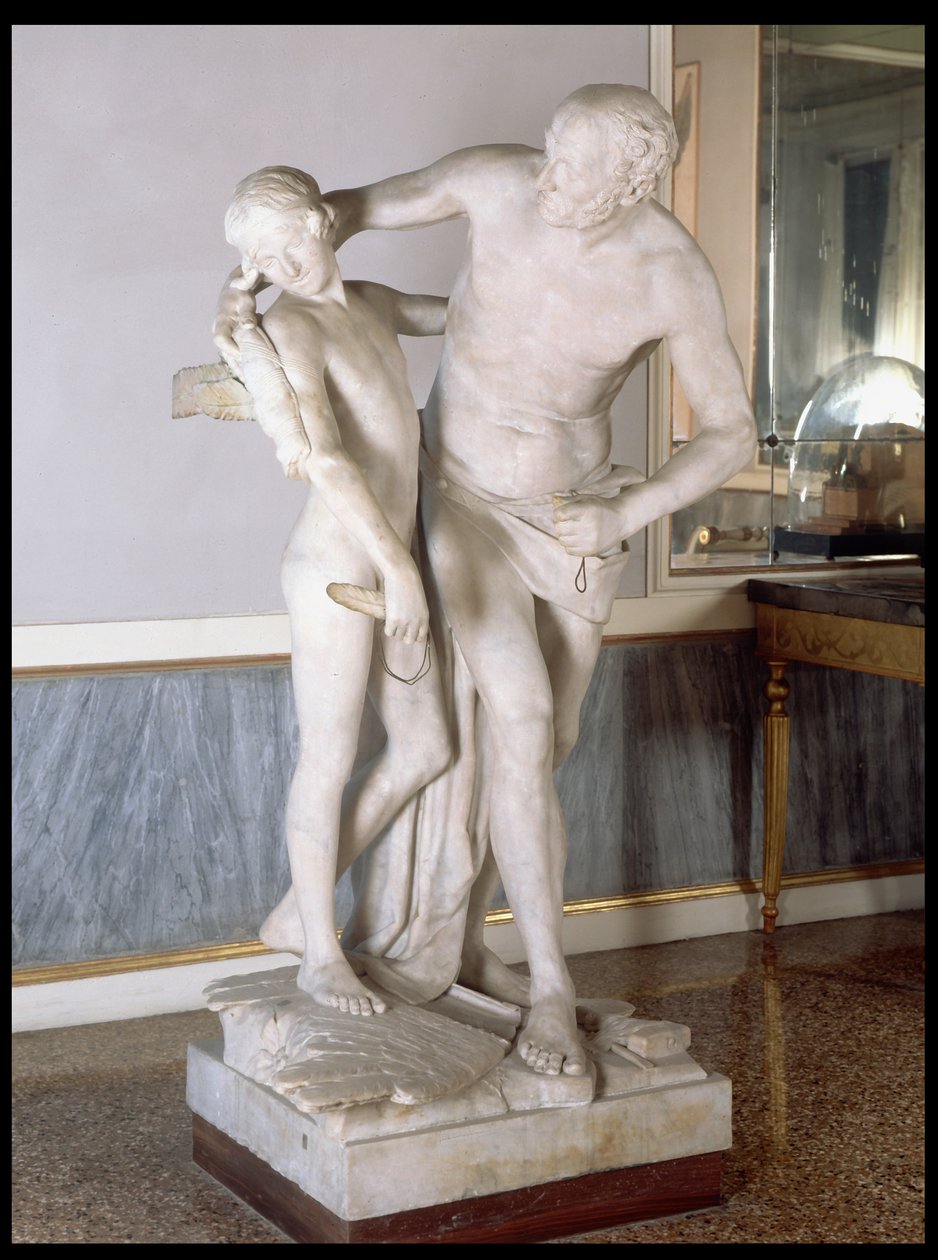 Daidalosz és Ikarosz (márvány) alkotó: Antonio Canova
