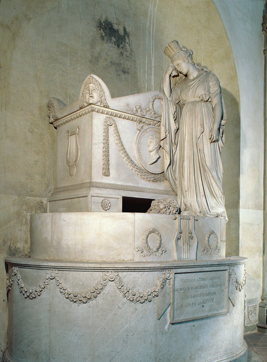 Vittorio Alfieri emlékműve (márvány) alkotó: Antonio Canova