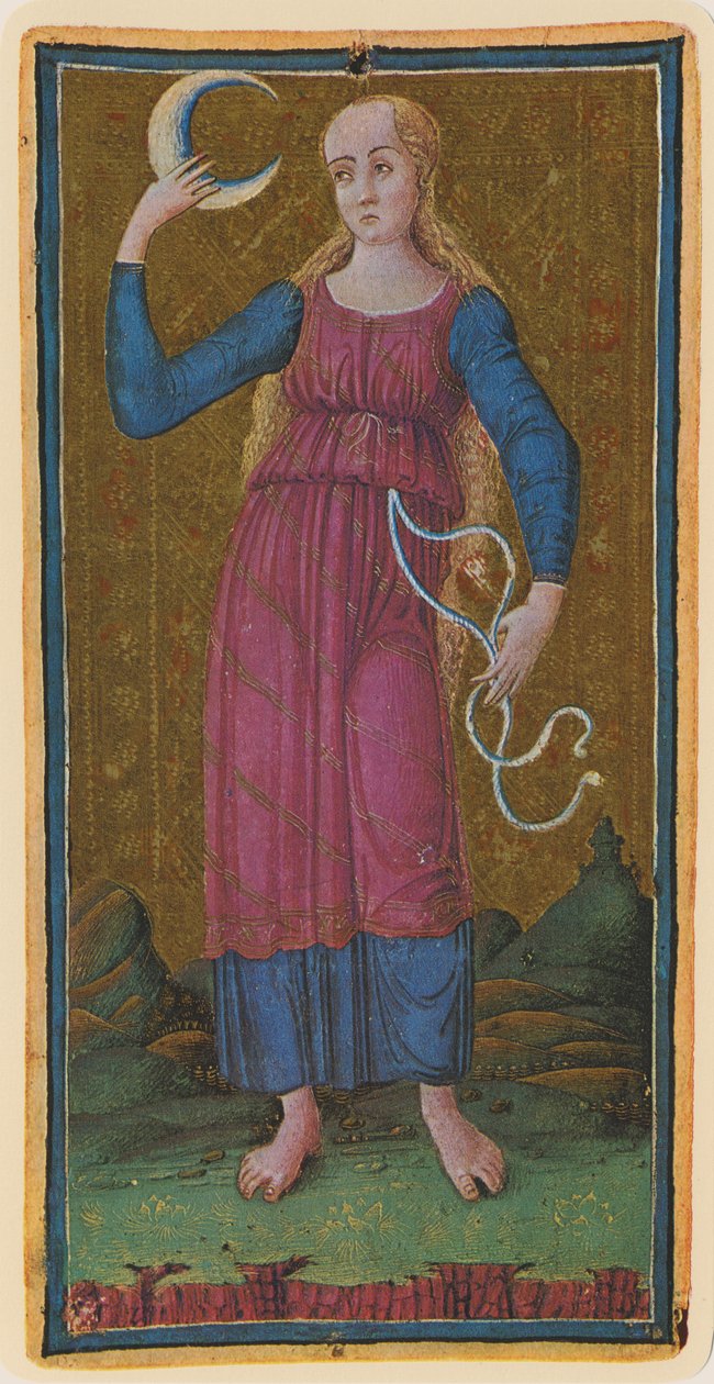 A Hold, a "Visconti" pakli egyik tarot kártyájának fascimile változata, 1441-47. alkotó: Antonio Cicognara