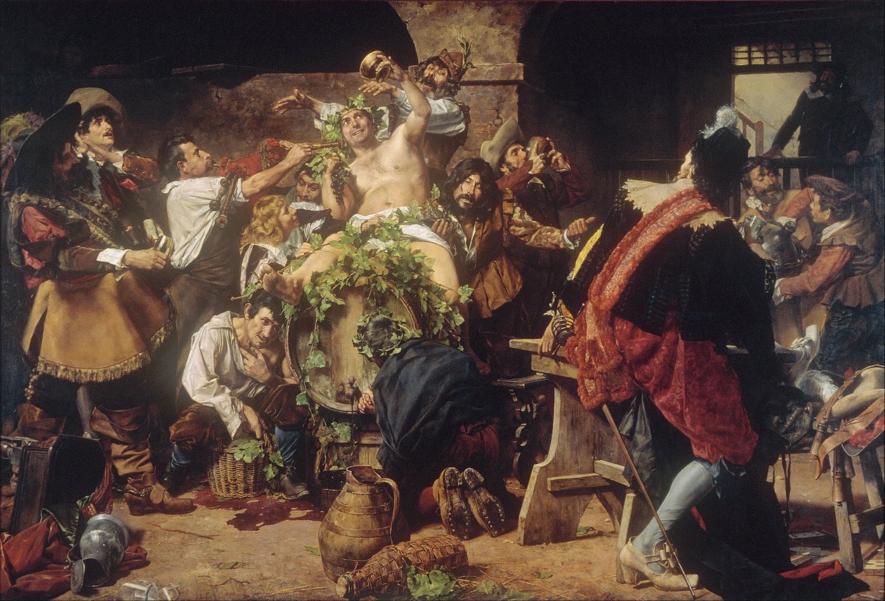 A részegek (Bacchanal) alkotó: Antonio Maria Fabres y Costa