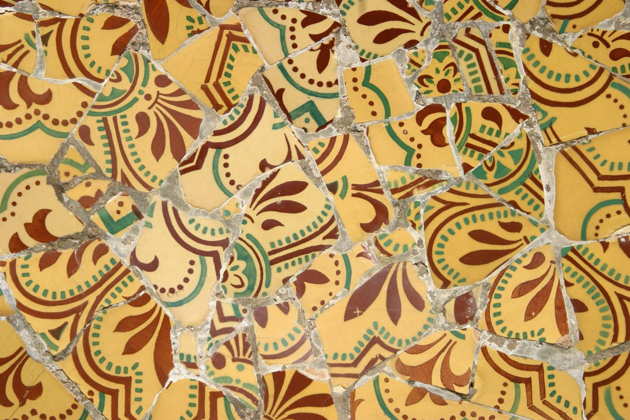 Kerámia csempe, 1900-14 (kerámia) alkotó: Antonio Gaudi