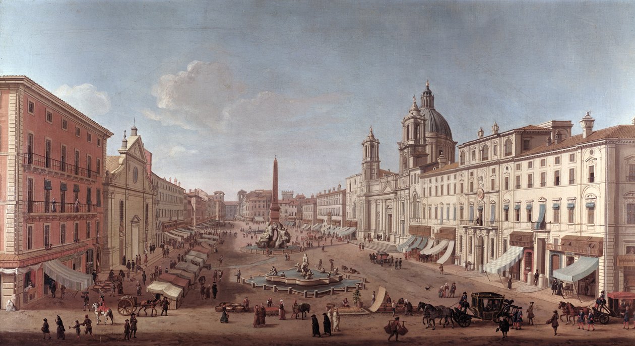 Piazza Navona, Róma alkotó: Antonio Joli
