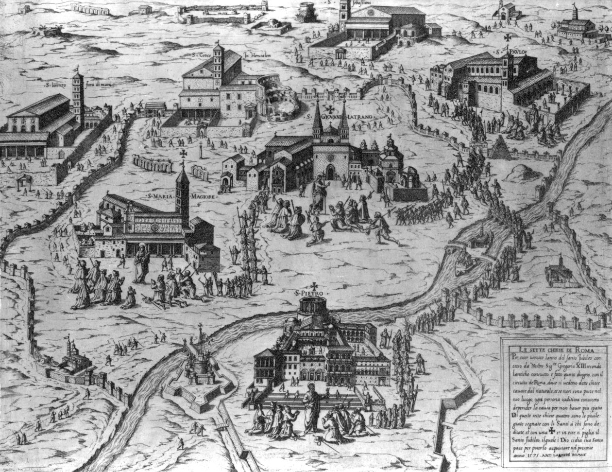 A római hét templom, 1575 alkotó: Antonio Lafreri