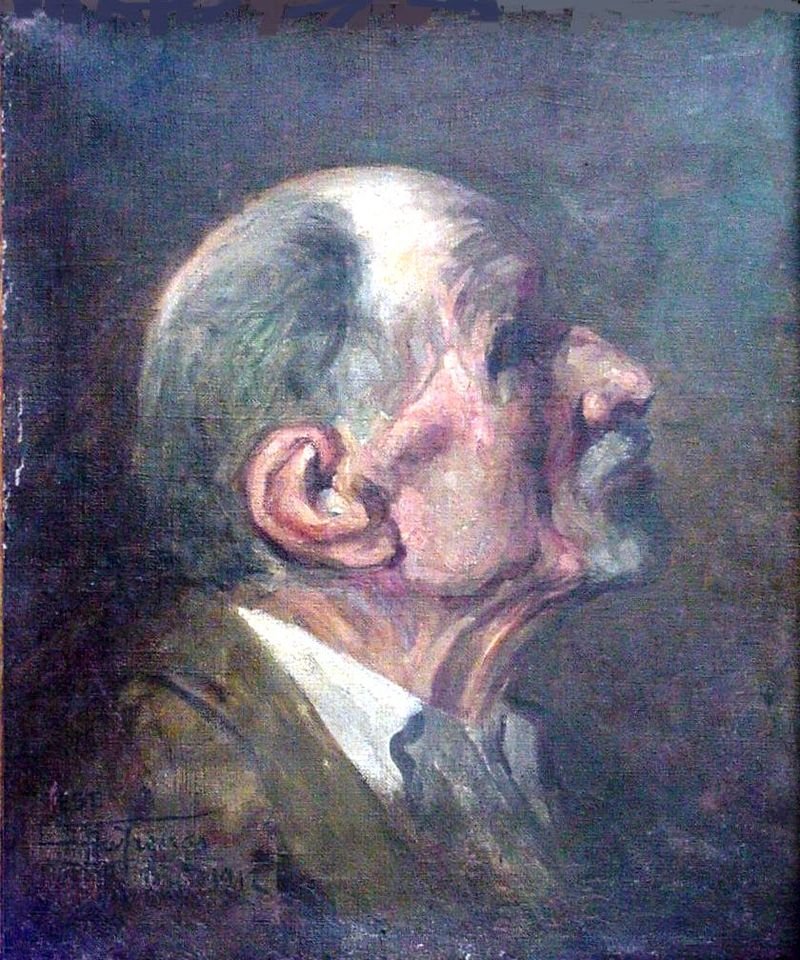 Egy férfi mellszobra - Egy öregember feje, Párizs, Franciaország alkotó: Antonio Parreiras