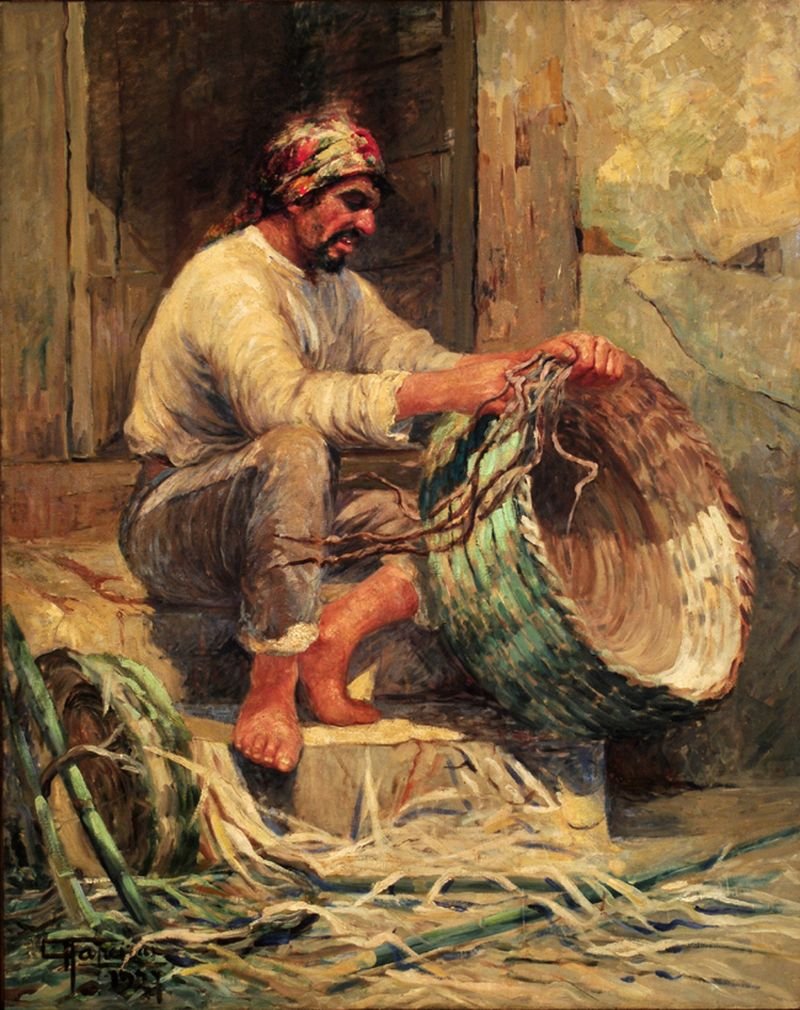 Kosárkészítő alkotó: Antonio Parreiras
