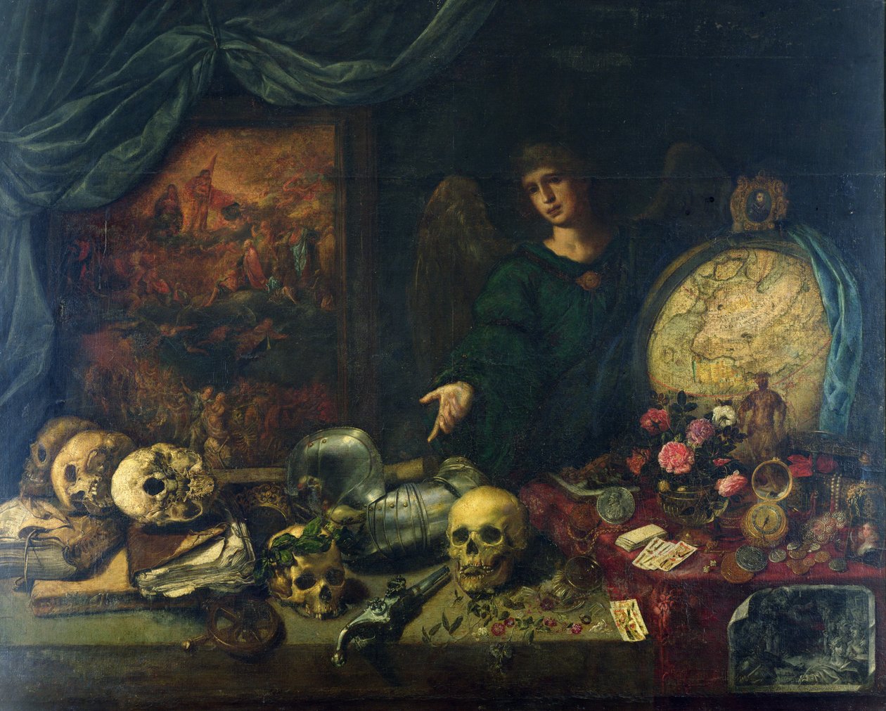 A hiúság allegóriája, 1650-60 alkotó: Antonio Pereda y Salgado