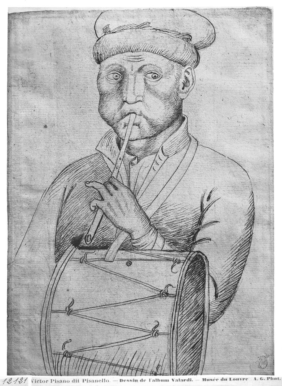 Zenész, a Vallardi albumból alkotó: Antonio Pisanello