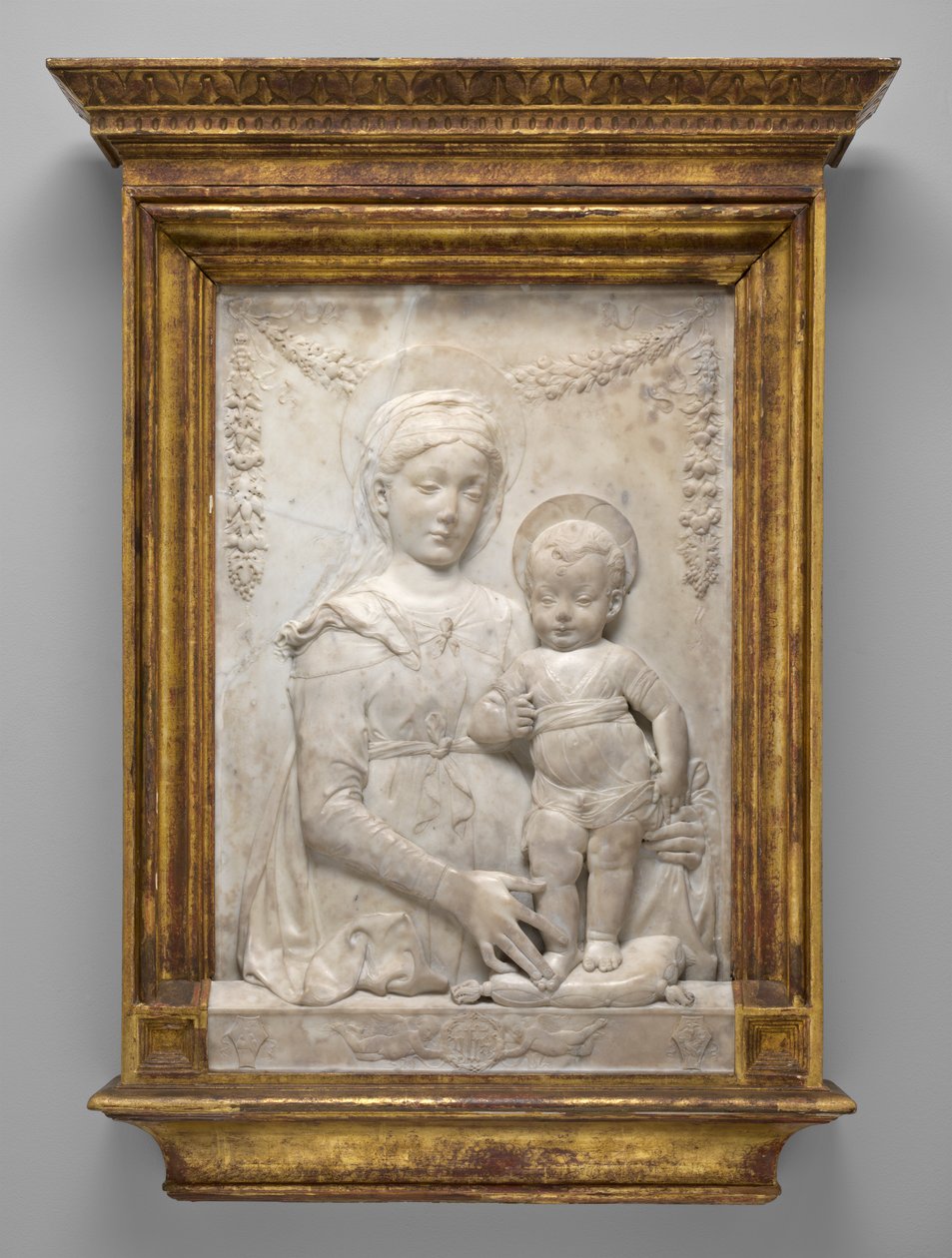 Madonna és gyermeke, 1475-1478 körül (márvány) alkotó: Antonio Rossellino