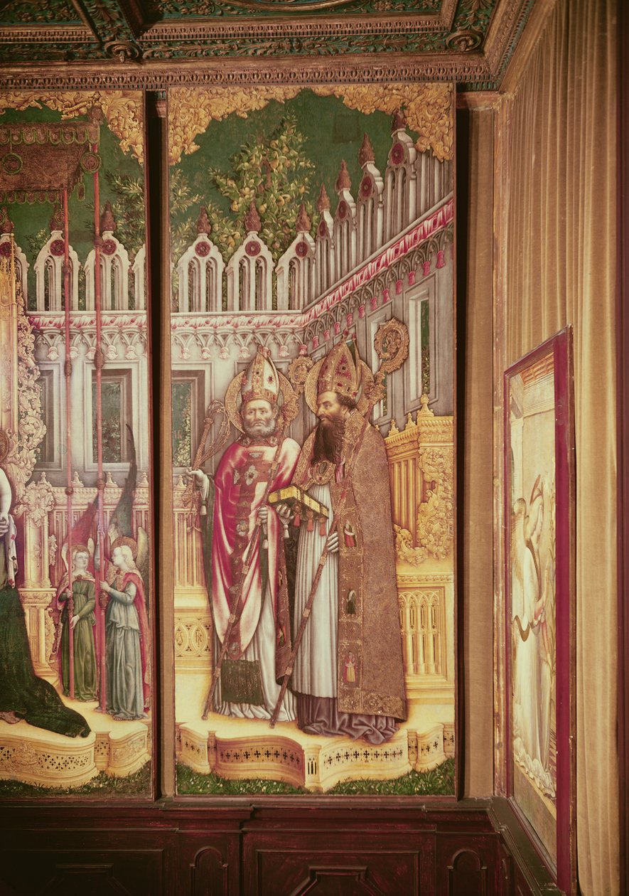 A Szűz és a Gyermek triptichonja szentekkel körülvéve, a jobb oldali tábla részlete Szent Ágoston és Szent Ambrus, 1446 (tempera, vászon) alkotó: Antonio Vivarini