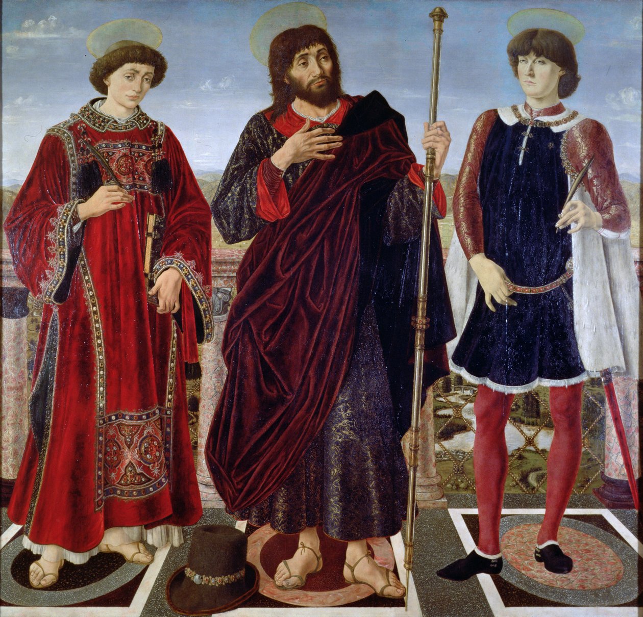 SS. Vincent of Saragossa, James és Eustace alkotó: Antonio Pollaiuolo