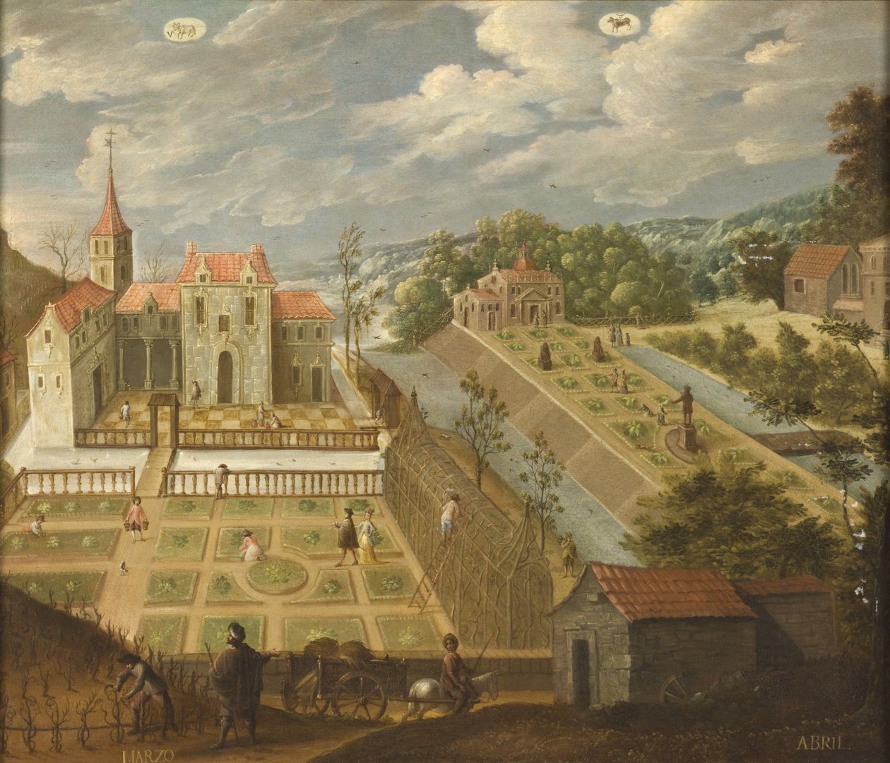 Március és április Los doce meses del año (Az év tizenkét hónapja), 1650-99 alkotó: Antonio de Espinosa