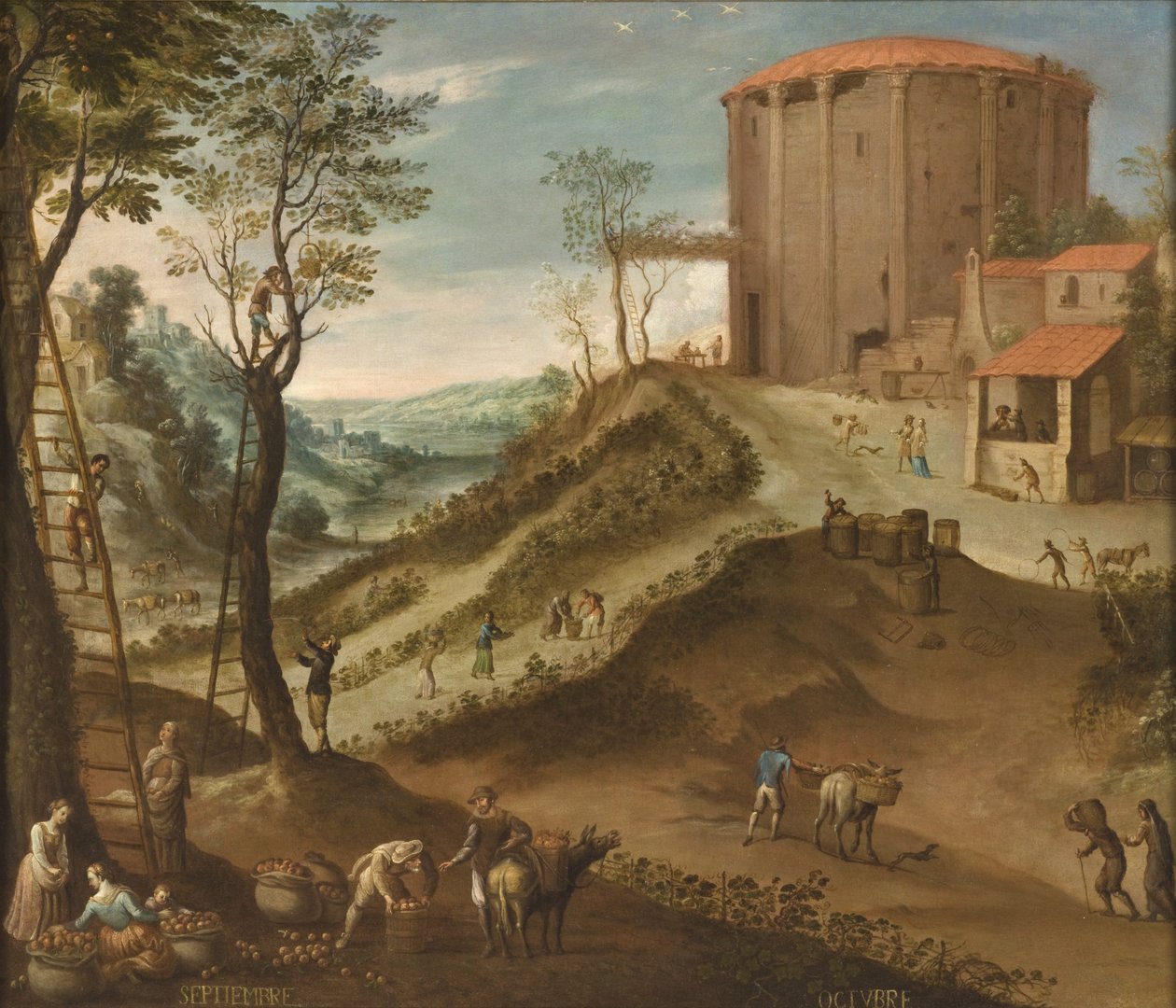Szeptember és október Los doce meses del año (Az év tizenkét hónapja), 1650-99 alkotó: Antonio de Espinosa