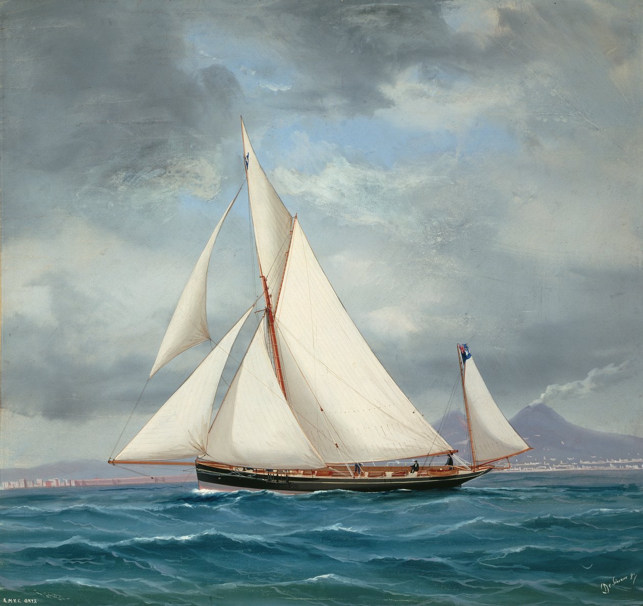 A Yawl ONYX, 52 tonna, 1889 alkotó: Antonio de Simone