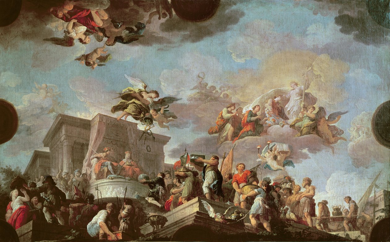 Kolumbusz Kristóf (1450-1506) Az új világot felajánlja a katolikus királyoknak, 1765 előtt alkotó: Antonio the Elder Gonzalez Velazquez
