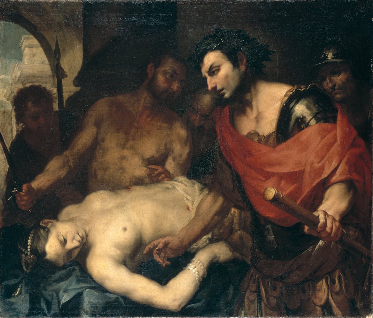 Nero (i.sz. 37-68) anyja, Agrippina holttestével (i.sz. 15-59) (olaj, vászon) alkotó: Antonio (attr. to) Zanchi