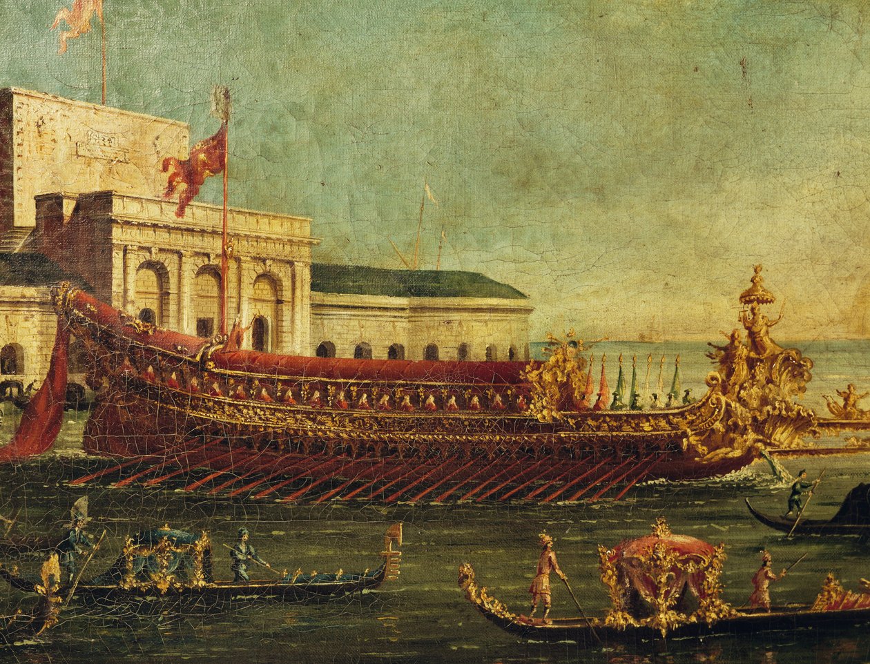 A Bucentaur (a velencei dogák állami gályája), Olaszország alkotó: Antonio (studio of) Canaletto
