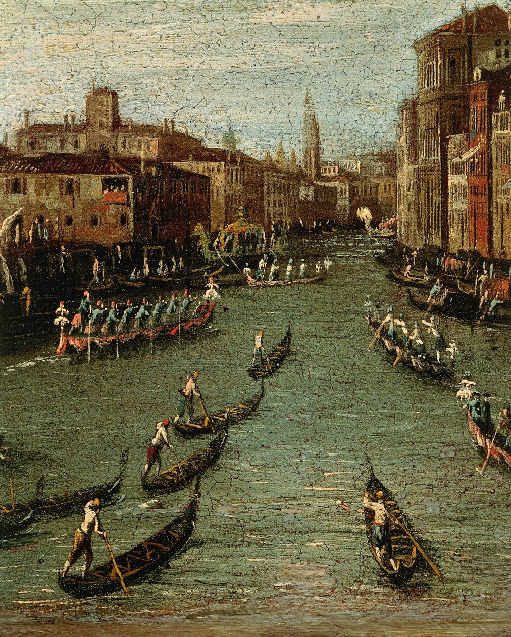 A Történelmi Regatta: Gondolák a Canal Grandén alkotó: Antonio (studio of) Canaletto