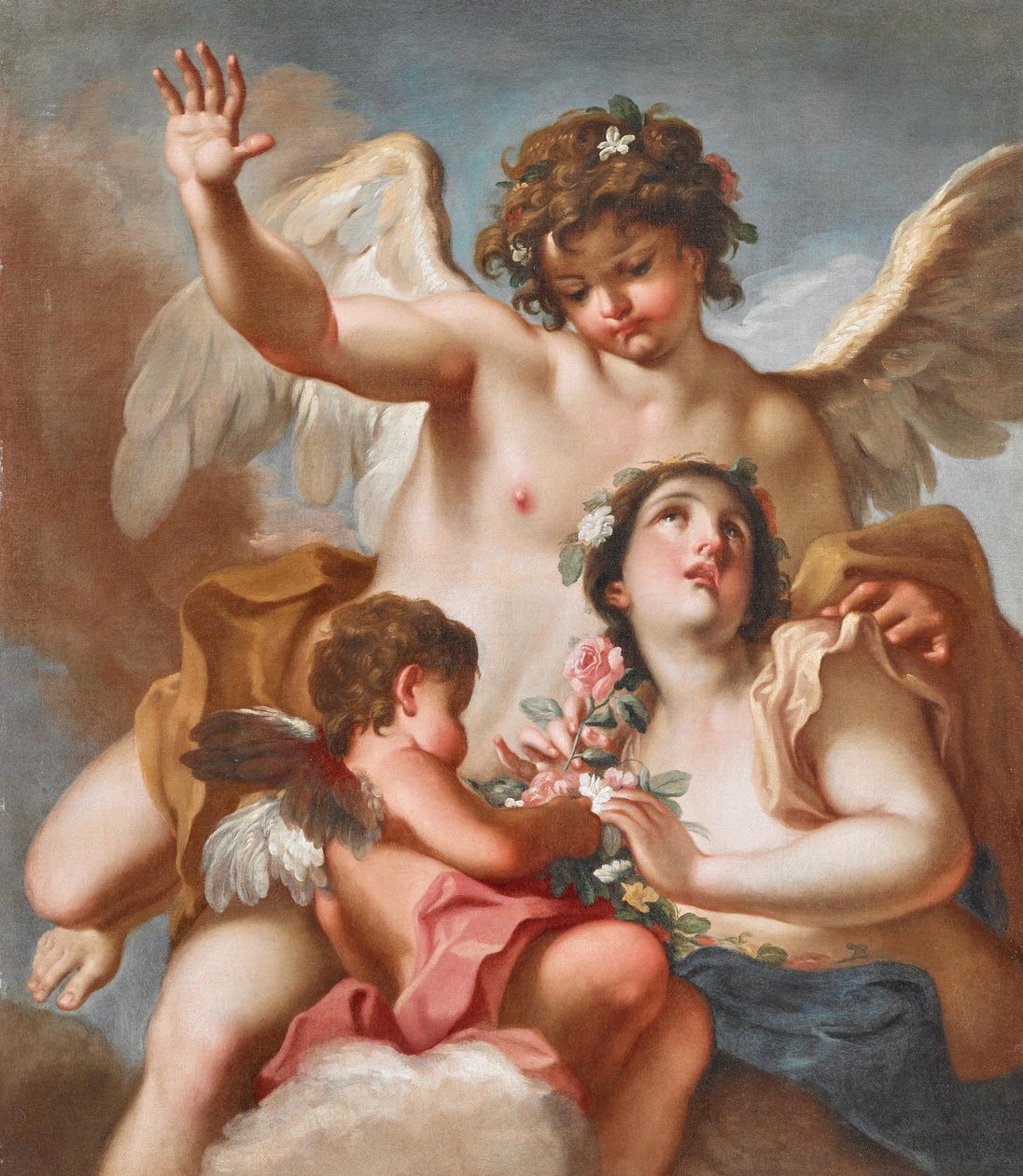 Zephyrus, Flora és Cupido alkotó: Antonio Balestra