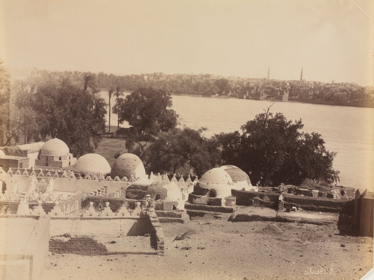 Asyut, Kilátás a hegyről, c. 1870-1880. alkotó: Antonio Beato