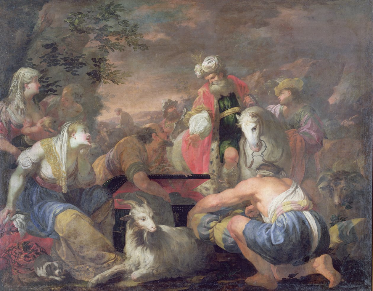 Lábán bálványait keresi (olaj, vászon) alkotó: Antonio Bellucci