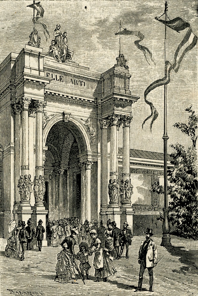 Szépművészeti pavilon, Emilian Exposition, San Michele in Bosco, Bologna, Emilia-Romagna, Olaszország alkotó: Antonio Bonamore