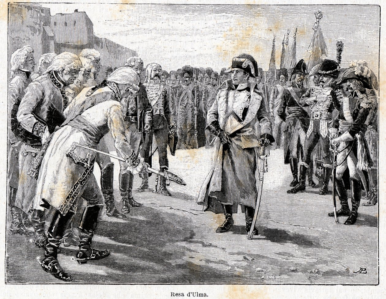 Bonaparte Napóleon, aki győzött az ulmi csatában, október 20-án alkotó: Antonio Bonamore