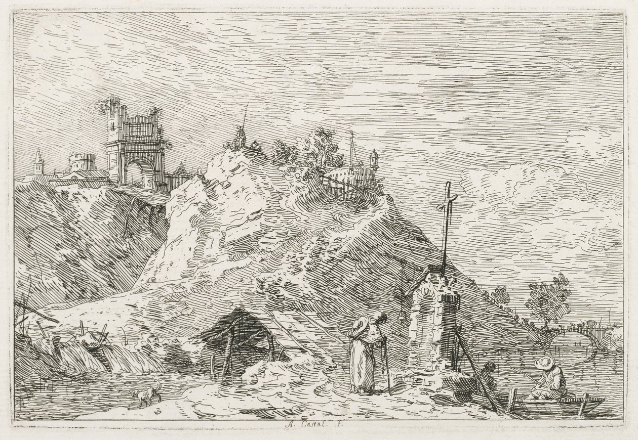 Megtekintések: Egy zarándok az imádságnál alkotó: Antonio Canaletto