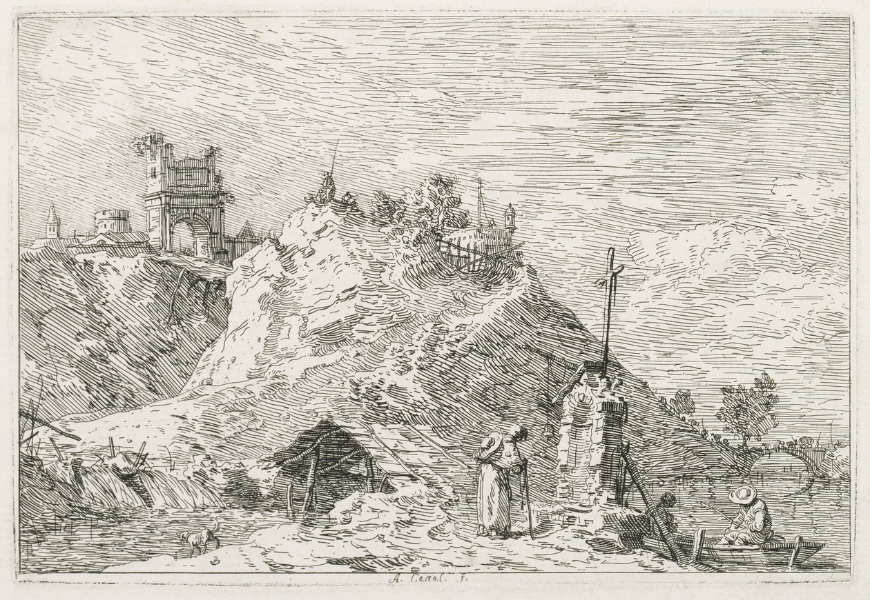 Nézetek: Egy zarándok az imádságnál, 1735-1746. alkotó: Giovanni Antonio Canal