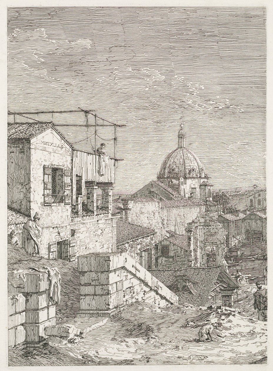Nézetek: Feliratos ház, 1735-1746. alkotó: Giovanni Antonio Canal