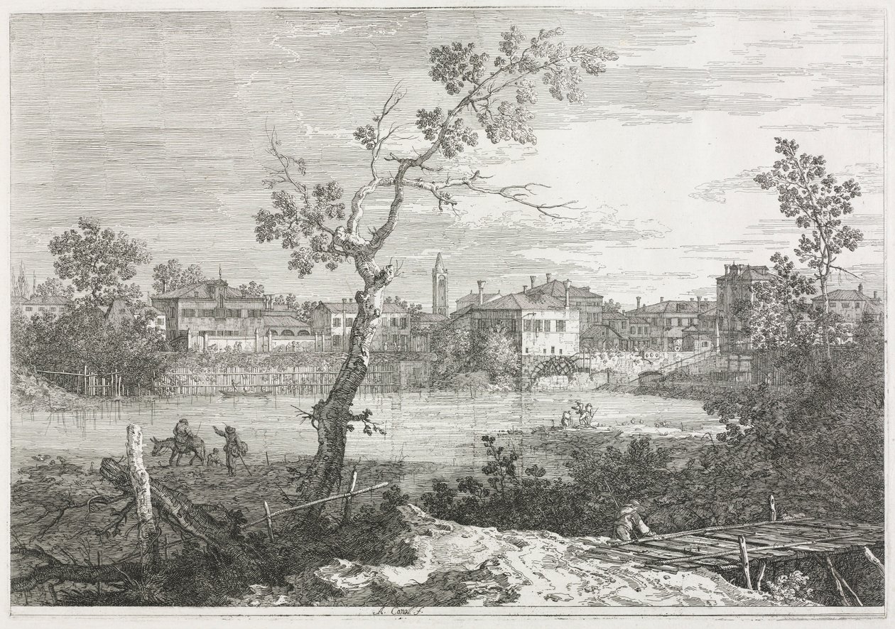 Kilátások: Burano kilátása, egy város a velencei lagúnában, egy szigeten, 1735-1746. alkotó: Giovanni Antonio Canal