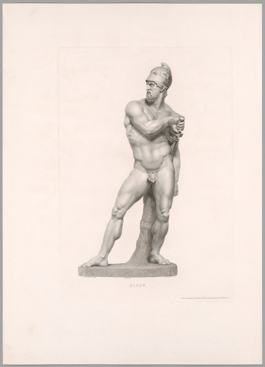 Ajax, elölnézet, a Canova életműből alkotó: Antonio Canova