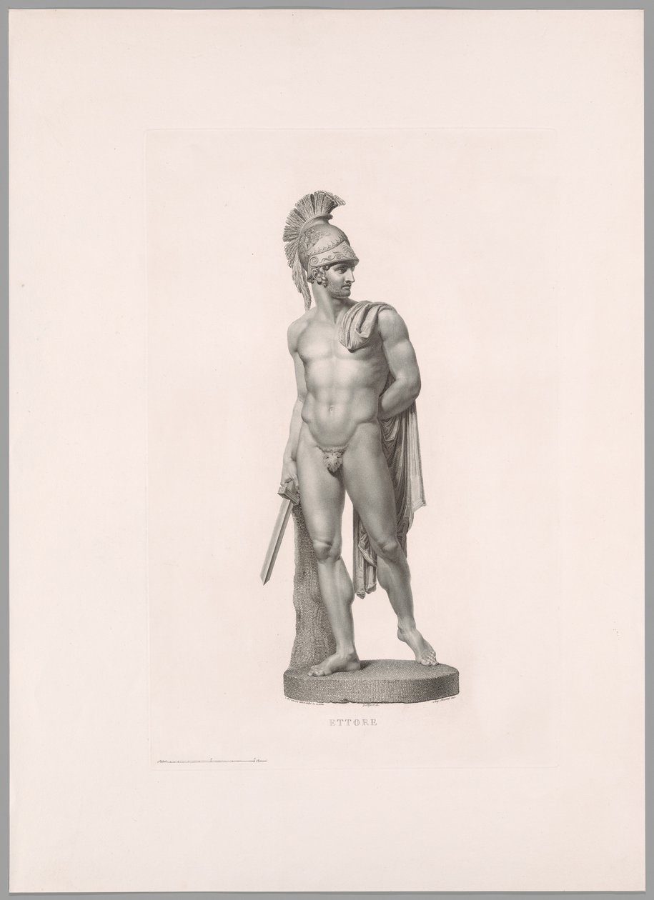 Ettore, elölnézet, a Work by Canova-ból alkotó: Antonio Canova