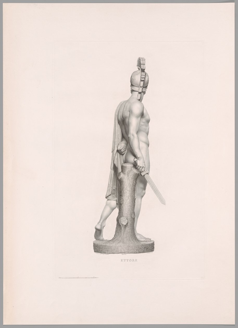 Ettore, oldalnézet, az Oeuvre de Canova-ból alkotó: Antonio Canova