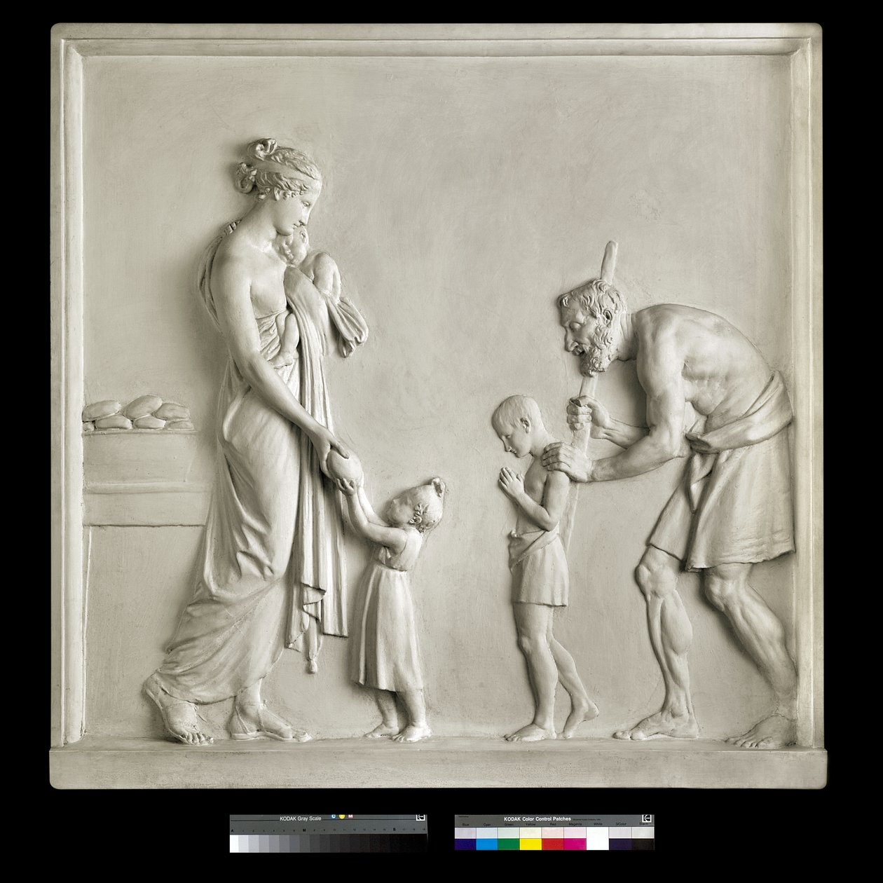 Az éhezők etetése, 1795 (gipsz) alkotó: Antonio Canova